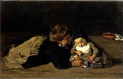 Siblings by Max Liebermann